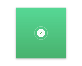 CSS3点击按钮圆形进度打钩效果